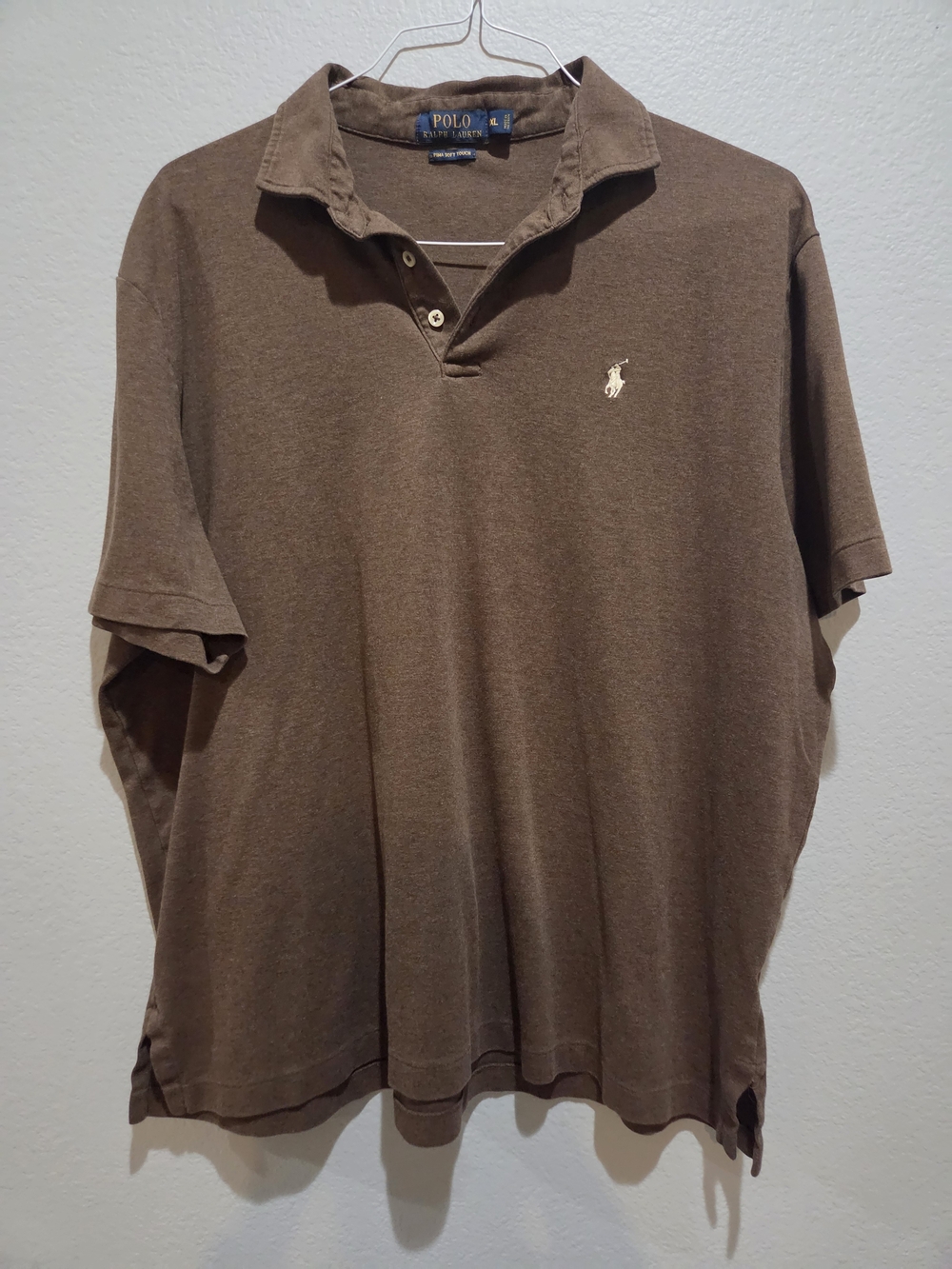 Ralph Lauren Brown Short-Sleeve Polo with Embroidered Pony